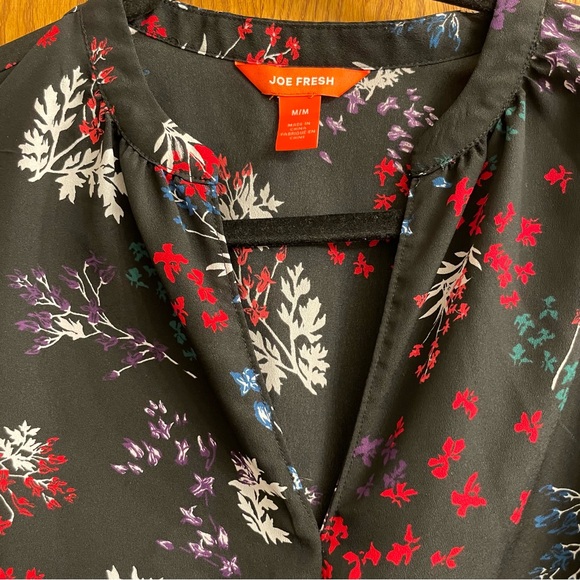 JOE FRESH Women’s Long Sleeve High Neck Multi Coloured Waist Belt Tie Dress (M) - Picture 3 of 12